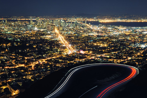 San Francisco at Night from Twin Peaks by andrew c mace