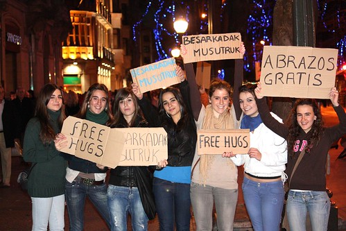 Abrazos Gratis / Free Hugs en Bilbao el 30-12-2009