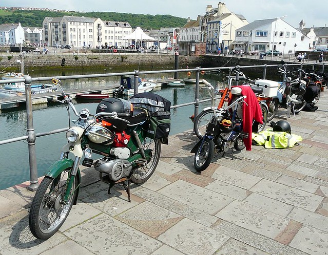 Puch MS50D, Wisp, etc - at the finish in glorius Whitehaven
