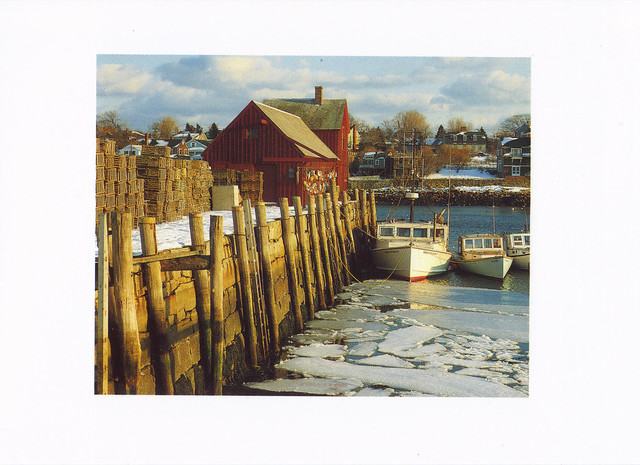 Massachusetts Lobster Boat Postcard