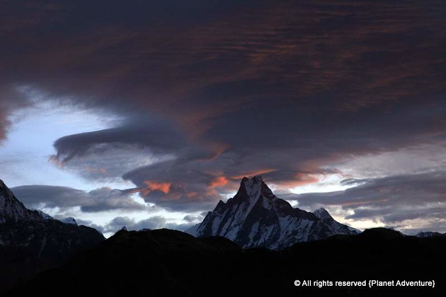 Macchapucchre - The Fishtail Mountain - 6993 mts - Sunrise @ Poon Hill - Annapurna Circuit Trek - Nepal