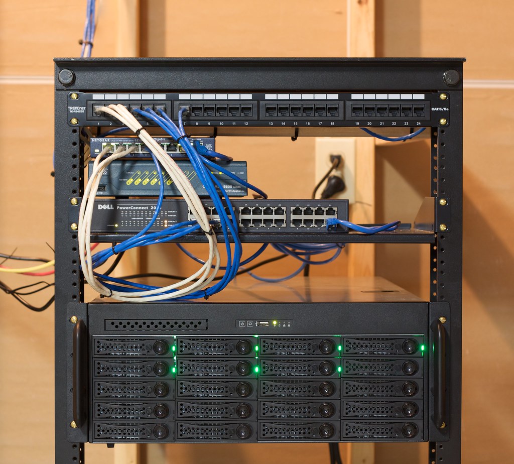 Rack with File Server | I finally finished setting up the ... phone cable wiring uk 
