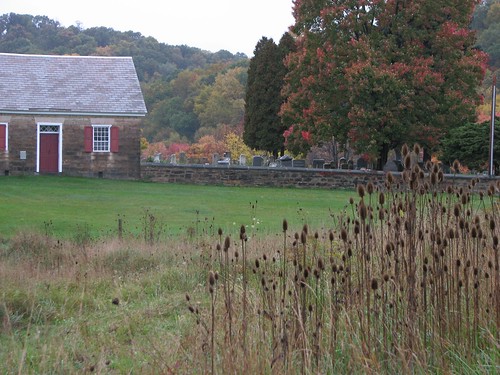 autumn fall landscape pennsylvania farm rainy pasture harmony droversinn mennonitemeetinghouse