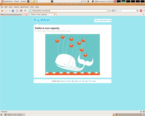 The infamous, twitter 'Fail Whale'.