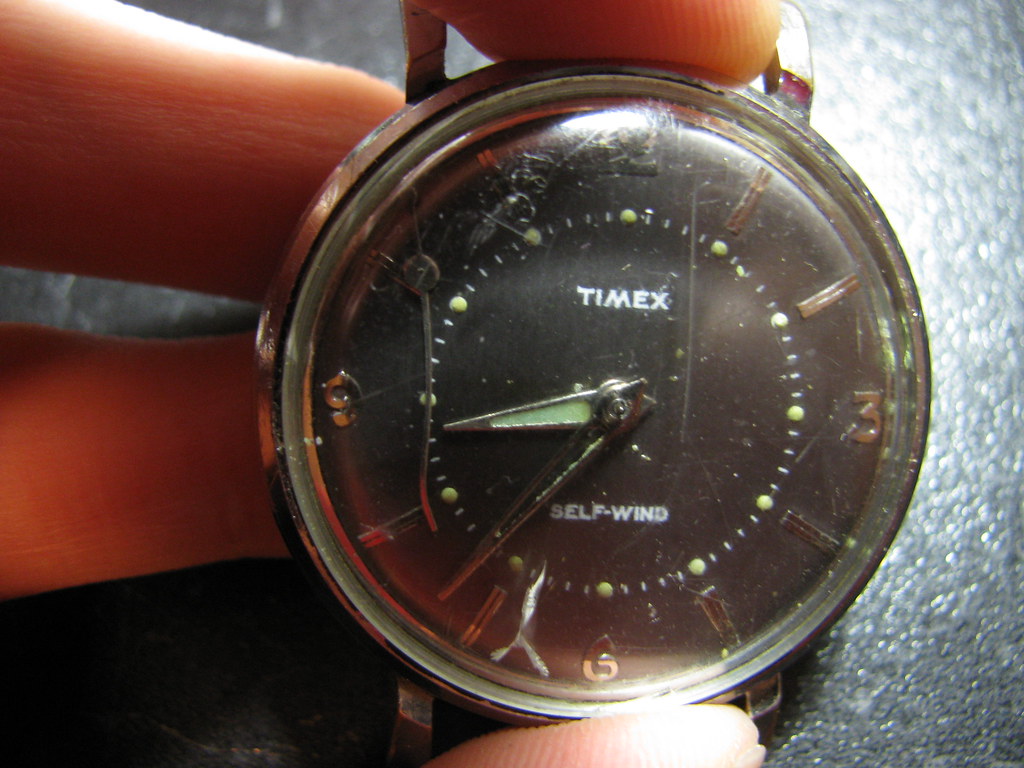 vintage crappy Timex radium Self-wind