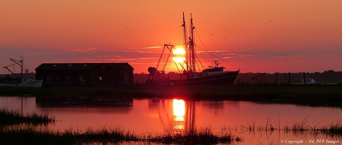 sunset water boat ship wildwoodcrest