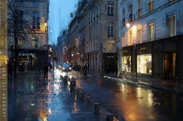 street rain