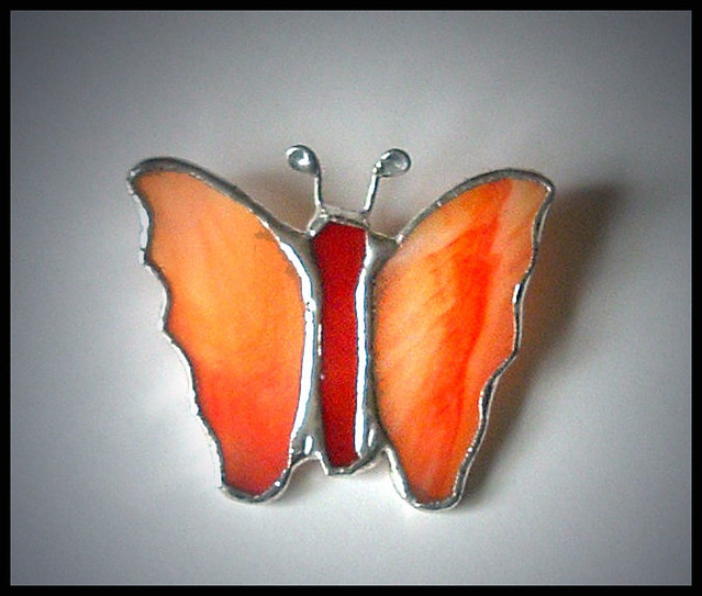 Orange Butterfly Pin