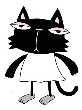 Cat cartoon character - Thin Cat of black cloth | Original c… | Flickr