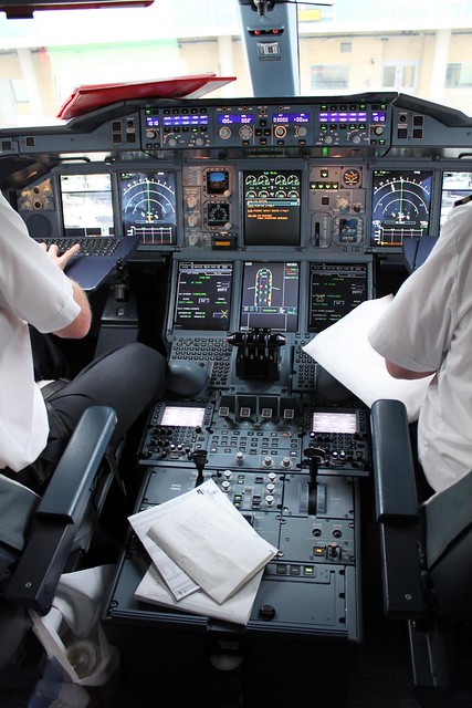 Emirates A380 Cockpit