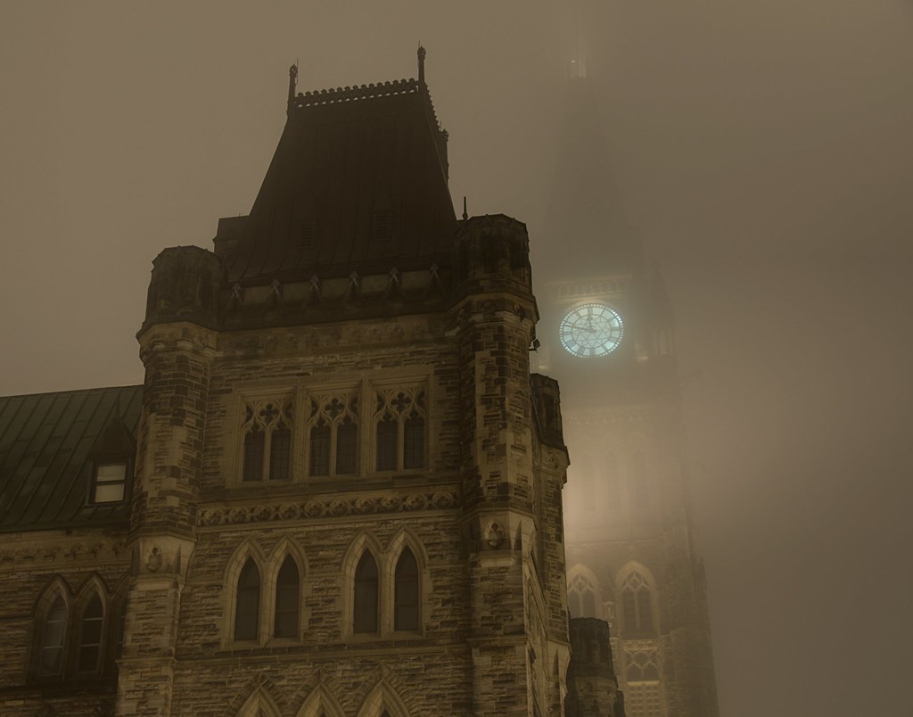 Fog Series: House of Commons and Peace Tower by Geekstalt