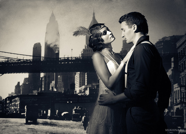 Engagement: restyling USA in 1930s style. Photography: Mukhina.ru