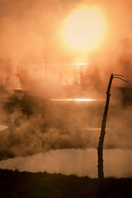 Sunrise Steam at West Thumb Geyser Basin
