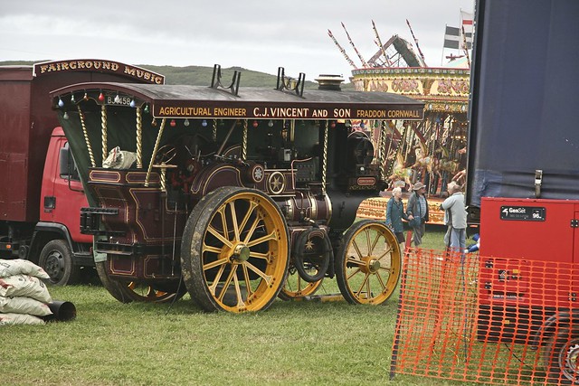 Showman's engine at the Steam engine rally Blackwater Cornwall.