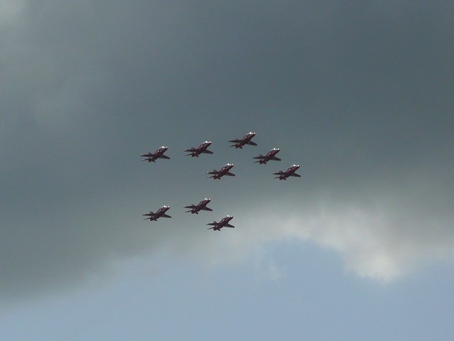 The Red Arrows over Portsmouth