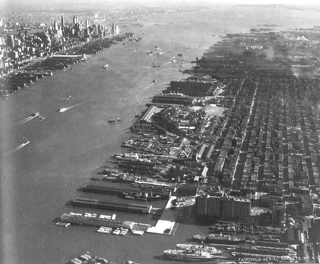 Hoboken, Jersey City, Lower Manhattan and the Hudson River. September 1932