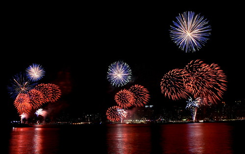 Macy's 4th of July Fireworks over the Hudson River & Manhattan (large) by caruba