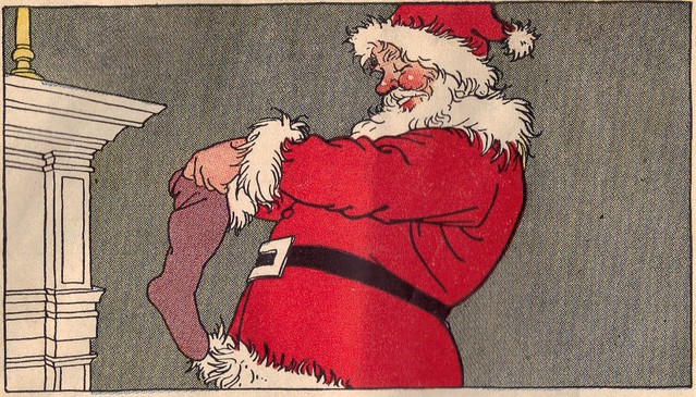 Santa fills stockings ill by M. Davis