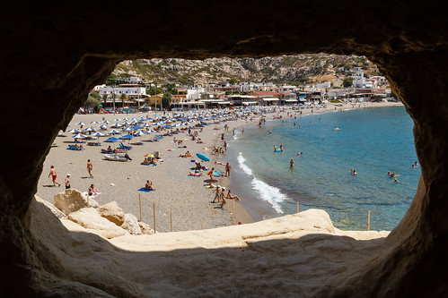 2012 cavesneolithic crete greece landscape matala mediterraneansea sea summer caves cliffs island mountains