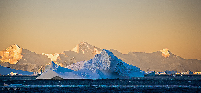 Antarctic Peninsula - Sunset, Neny Fjord