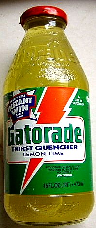 1989/1990 Gatorade glass bottle