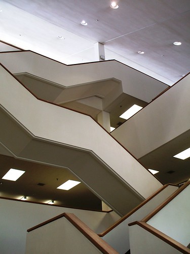 Stairs at Staley Library, Millikin University