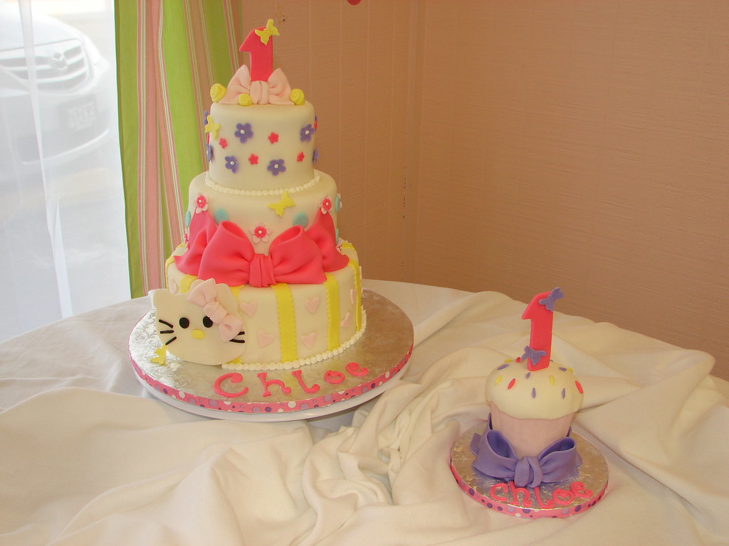 Hello Kitty 1st Birthday and Smash Cupcake