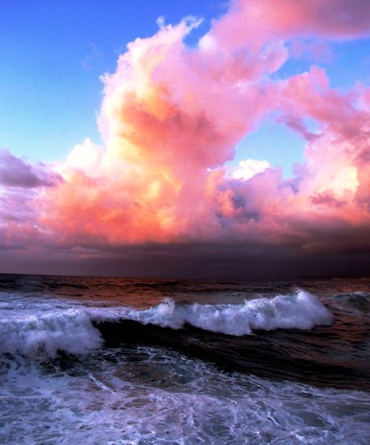 ocean california pink blue sky favorite cloud white storm color colour nature water beautiful beauty weather coast marine surf pacific earth pastel wave science best photograph cumulus humid barometer facts moonjazz
