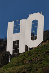 "HO" The Hollywood sign.