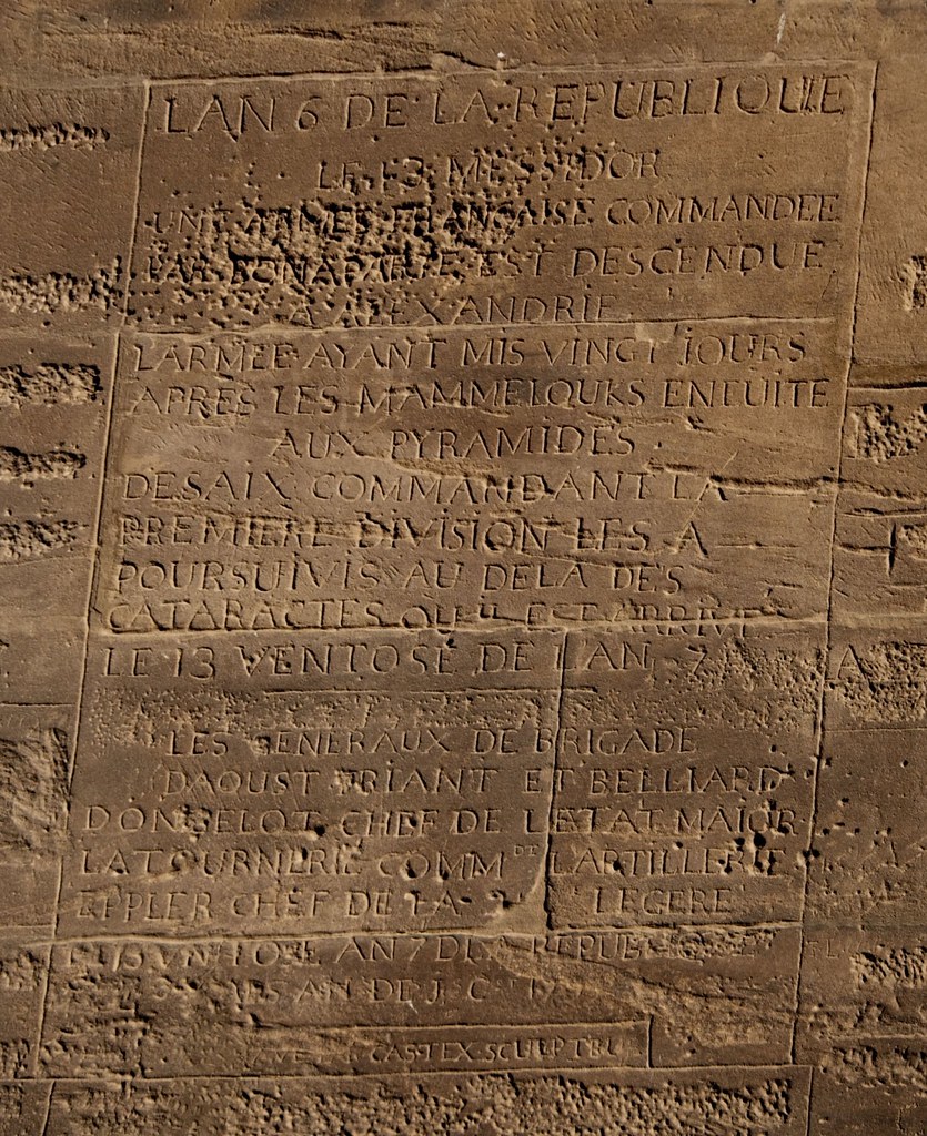 French Inscription The French in Egypt, Inscription at the Temple of Philae, … | Flickr