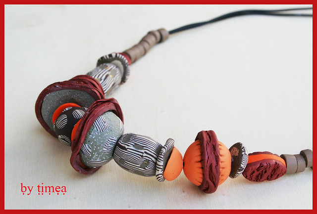 Collana fatta a mano di fimo polymer clay handmade necklace