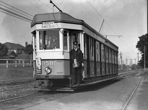 Sydney "toastrack" tram no. 1511, Moore Park, June 1938 / Sam hood | by State Library of NSW