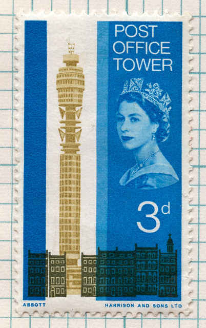 post office tower postage stamp