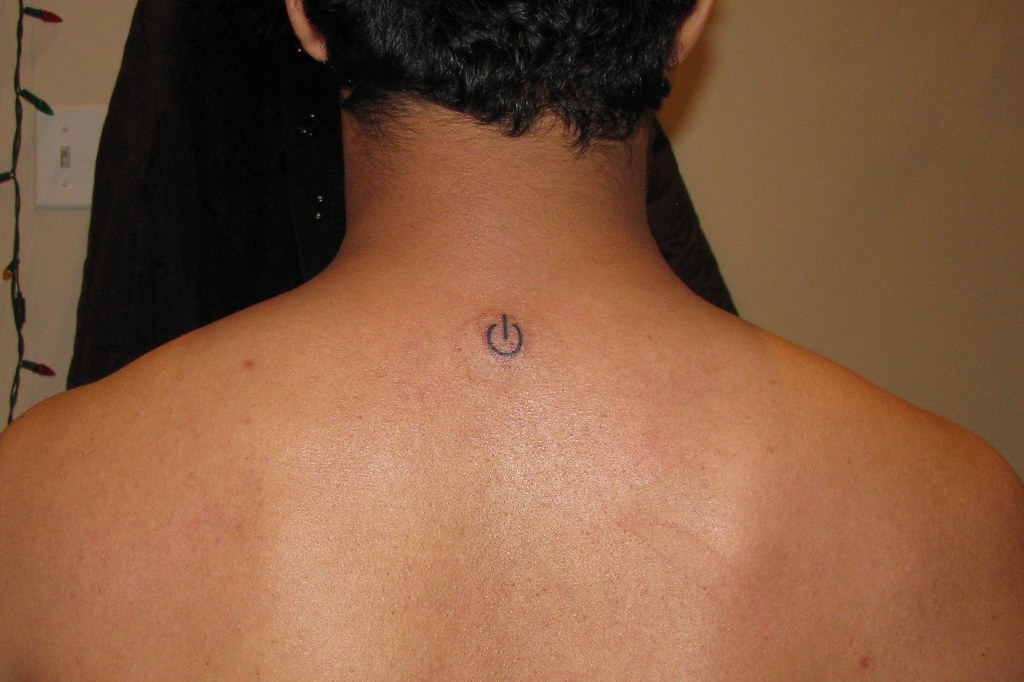 Power Button Tattoo | My first tattoo. Simple, yet it explai… | Flickr