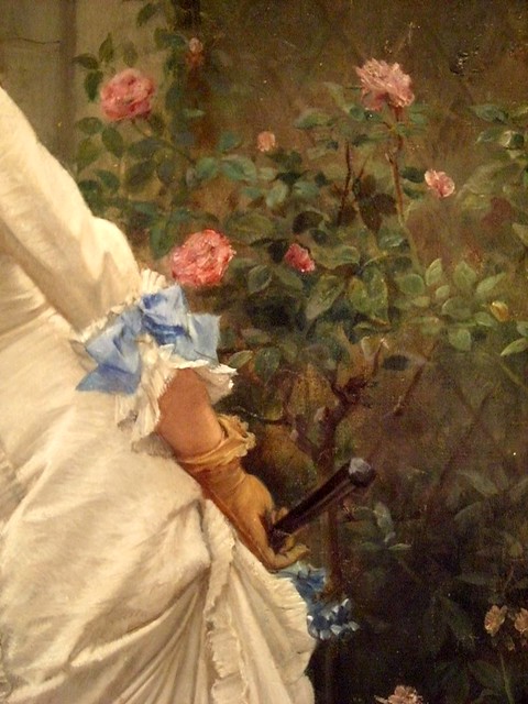 Auguste Toulmouche: A Girl and Roses (1879)