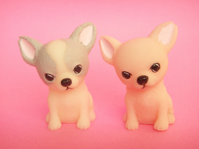 Kawaii Cute Chihuahua Dog Small Rubber Doll Mascot Japanese Toy
