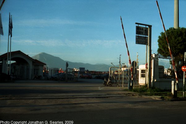 Railway Crossing in the Port of Patras, Peloponnese, Greece, 2009