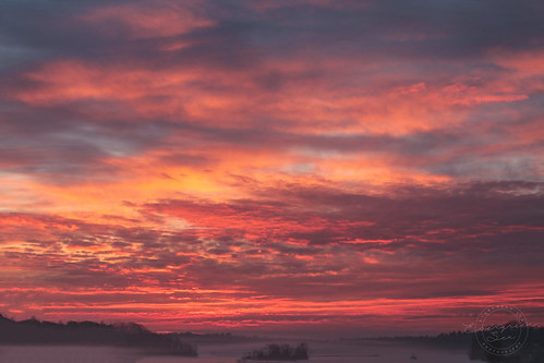 saco sunrise maine pink clouds fog morning foggy sky river water nature landscape sun