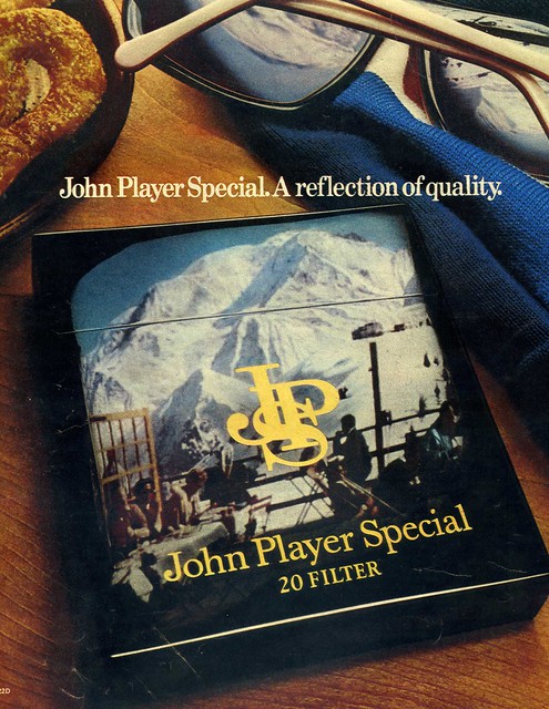 JPS John Player Special advertising, early 1970s