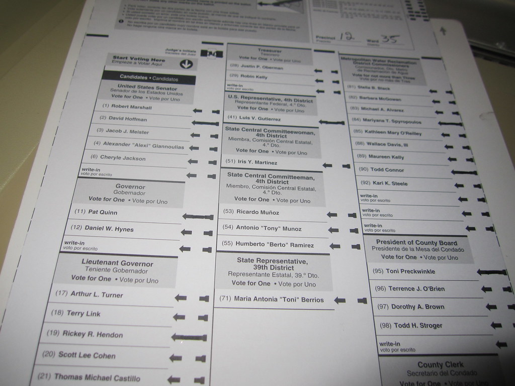 My Ballot > February 2, 2010 Illinois Primary Elections | Flickr
