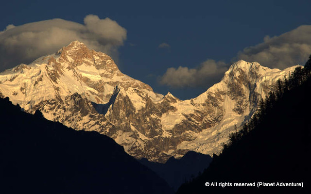 Annapurna II @ Sunset  - 7,937m / 26,041ft (15th highest peak in the world) - Annapurna Circuit Trek - Nepal