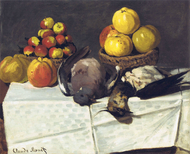 W 102 - Claude Monet: Nature morte, oiseaux et fruits (1867)