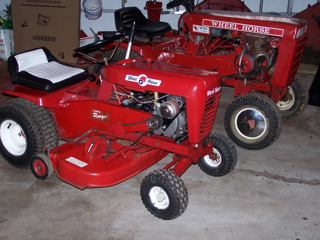 1967 Lawn Ranger and 1975 B-80 Wheel Horse tractors