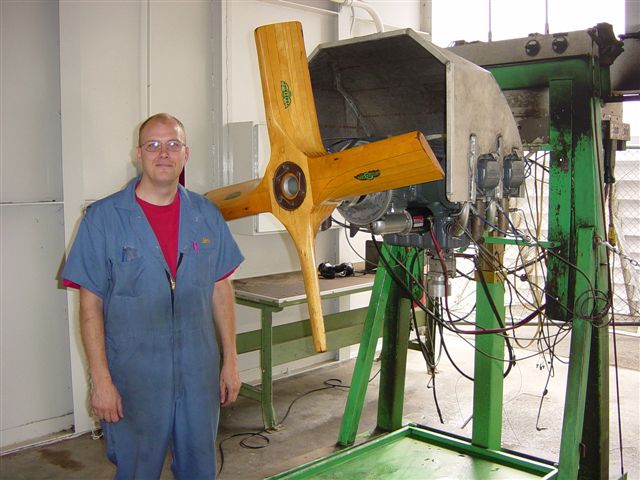 Ian at San Jose State air lab engine