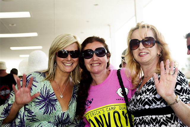 Belinda, friend and Pam at Windang's Camp Quality Convoy Contributor's Fun Day