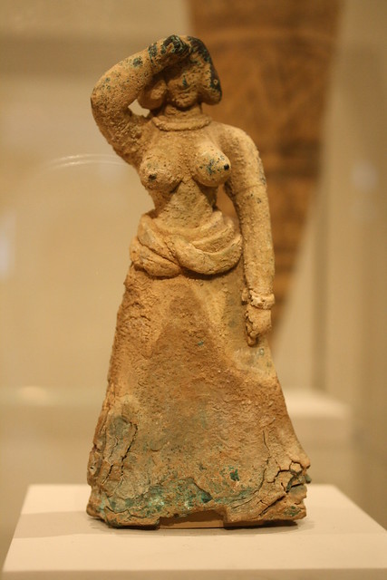A Late Minoan Bronze Female Figure
