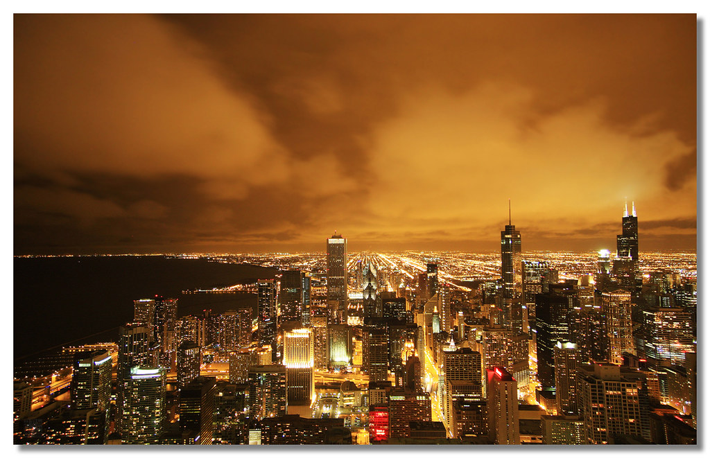 Chicago Nightscape (from John Hancock Center) by dhilung