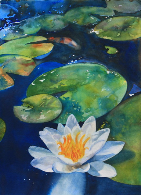 Final Version of Lily Pond Watercolor