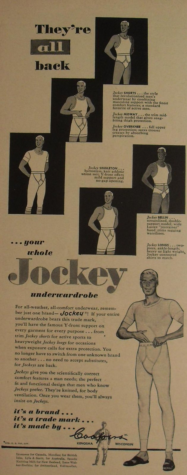 1950s Jockey Boxer Briefs Midway Men's Underwear Vintage A…