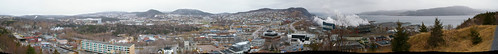 Not Much Like Winter, Corner Brook (Pano) by tom cochrane